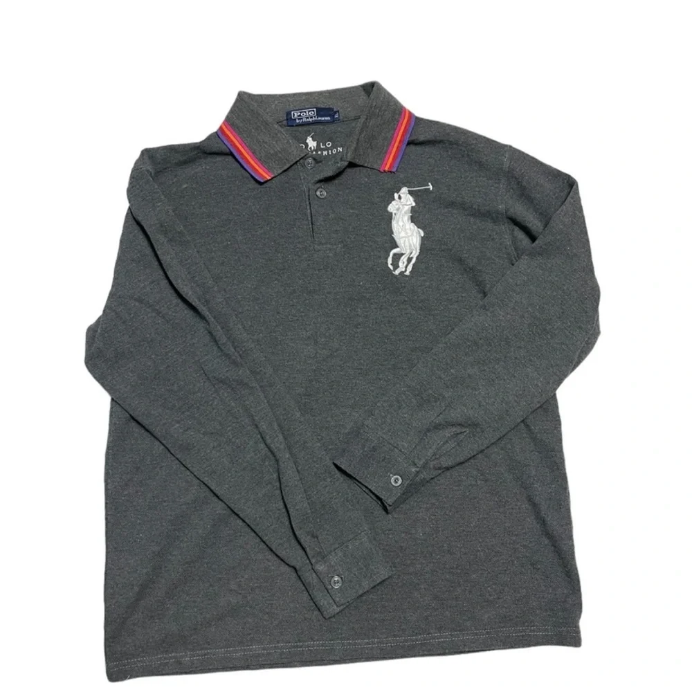 Polo Ralph Lauren Long Sleeve Polo Shirt Boys XL Big Pony  Rugby long sleeve